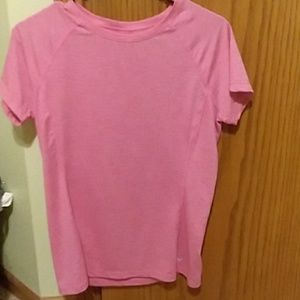 Pink athletic T shirt